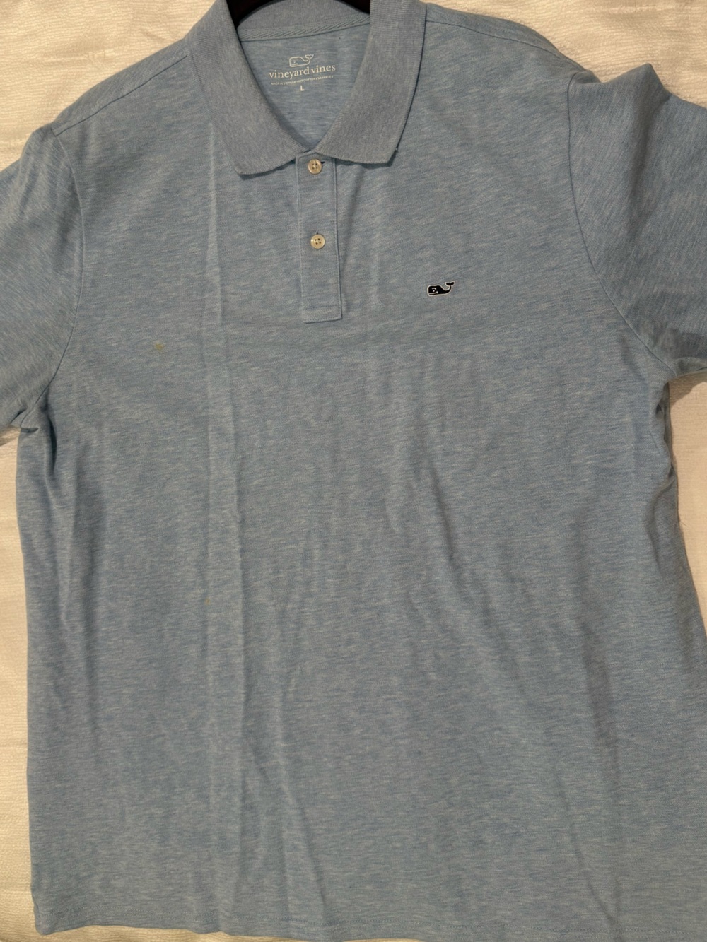 Vineyard Vines Men’s Heather Light Blue Polo